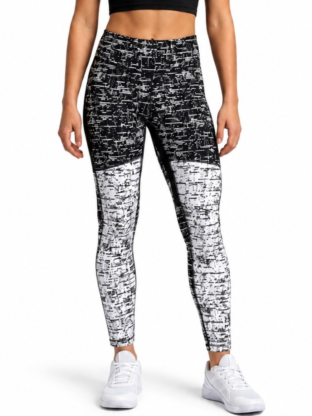 C9 by Champion Mid Rise Pocket Leggings Black White Size L